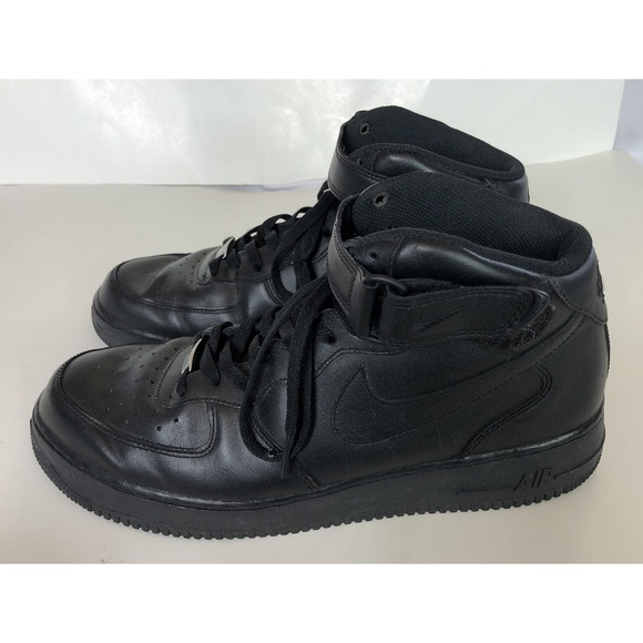 nike air force 1 mid black mens